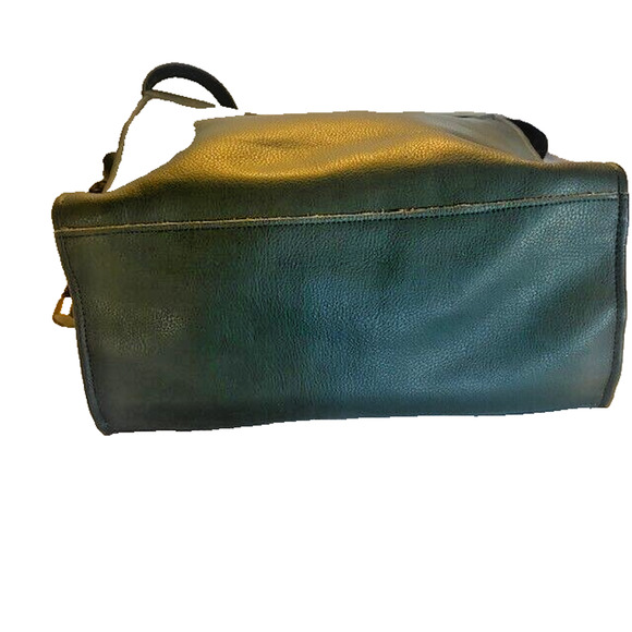 ZUCCA The YACHT ROPE BAG Rope Handle Green Leather Purse Tote Bucket Bag RARE - Picture 3 of 8